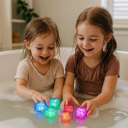 Light-up Bath Cubes Toy For Children Set Of 6