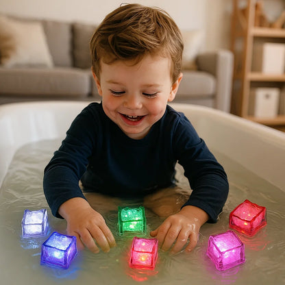 Light-up Bath Cubes Toy For Children Set Of 6