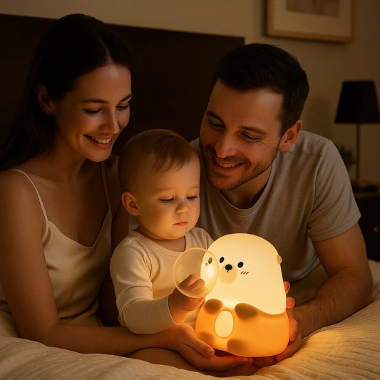 Adorable Bubble-Blowing Otter Silicone Night Lamp