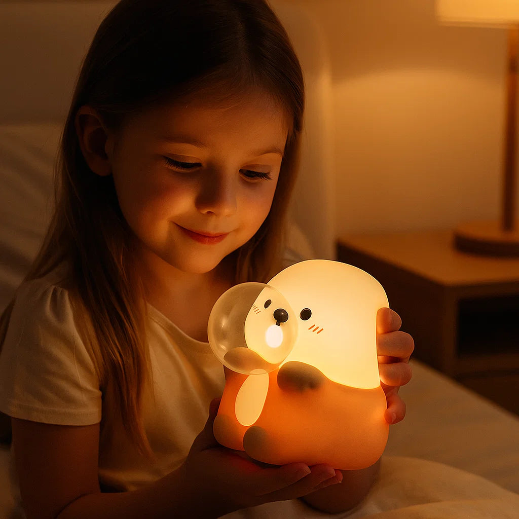 Adorable Bubble-Blowing Otter Silicone Night Lamp