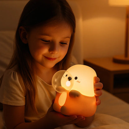 Adorable Bubble-Blowing Otter Silicone Night Lamp