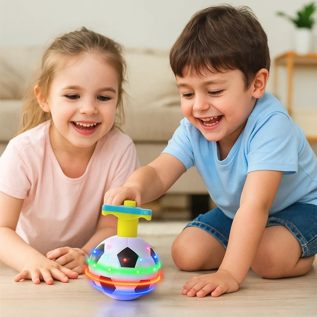 Luminous LED Football Spinning Top Toy