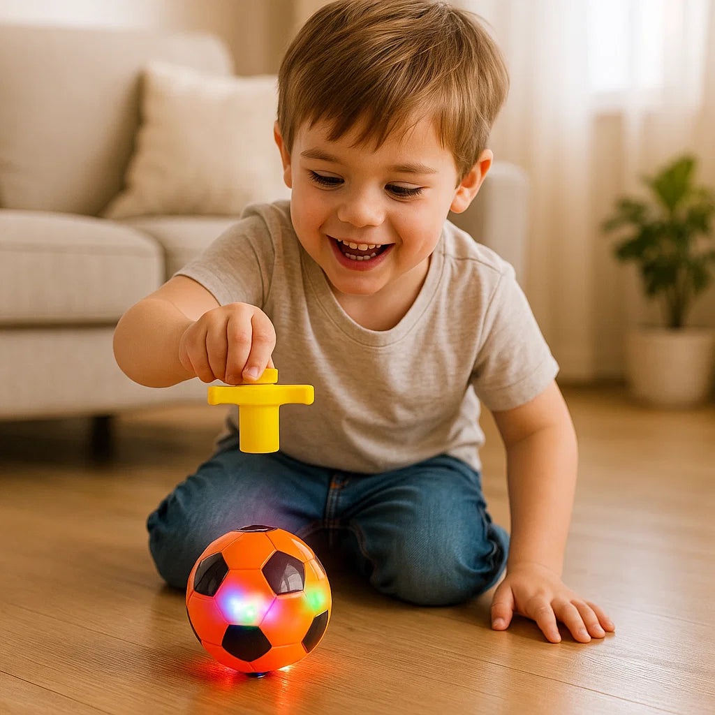 Luminous LED Football Spinning Top Toy