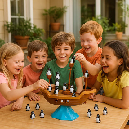 Penguin Pirate Ship Balance Game