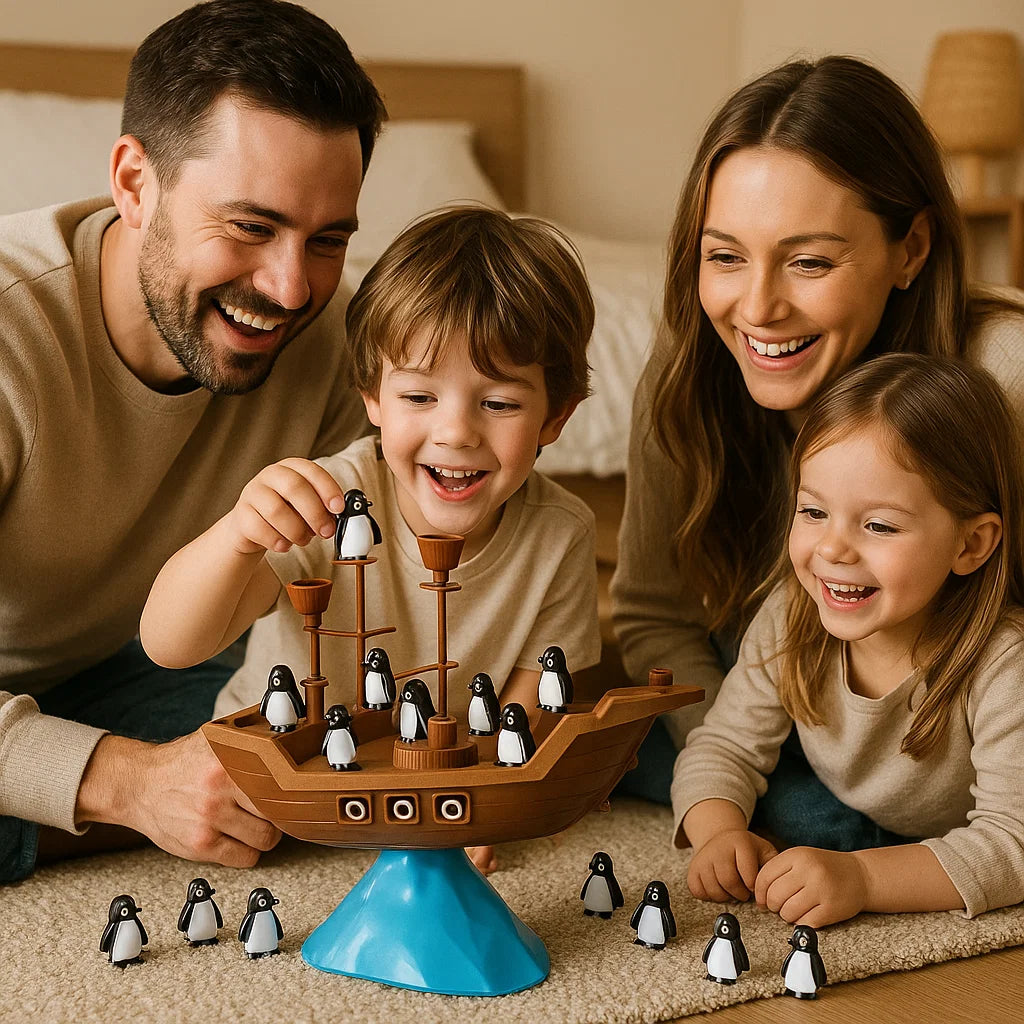 Penguin Pirate Ship Balance Game