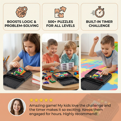 Smart Kids Brain Game – 500 Logic Puzzles with Timer