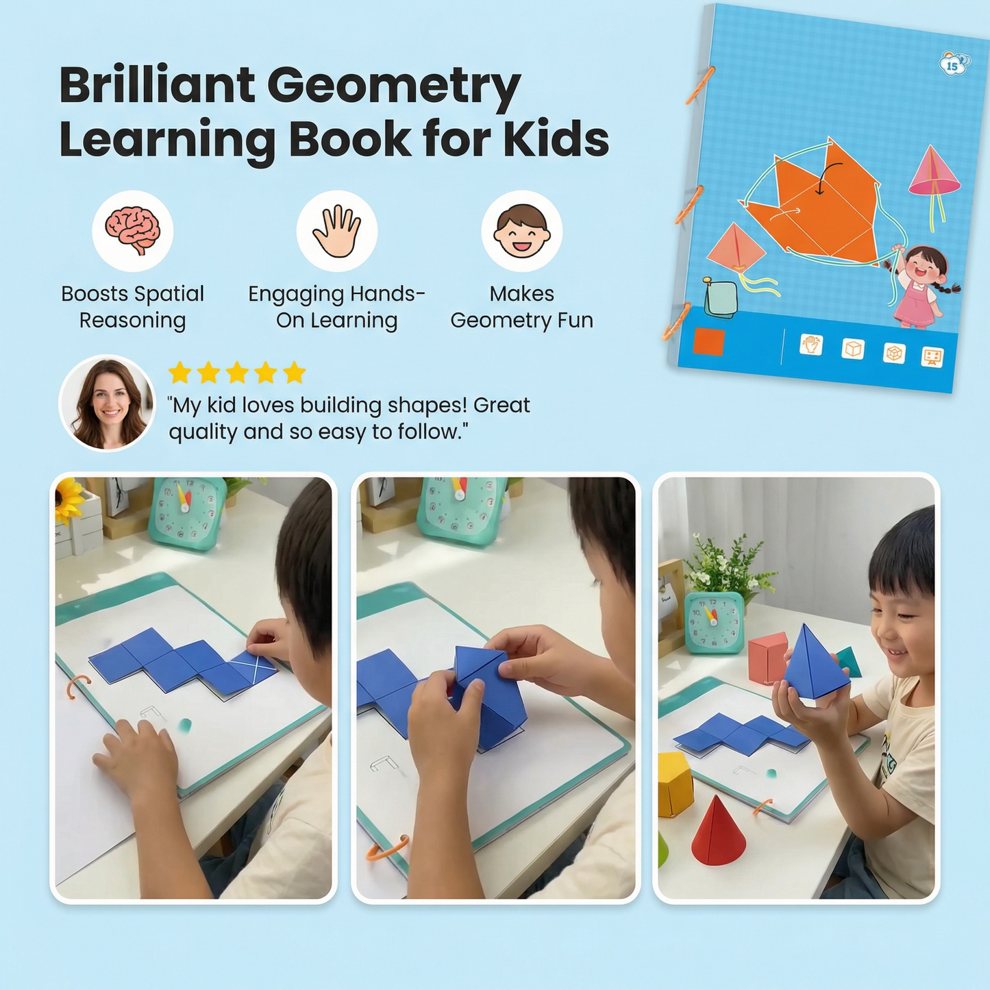 Brilliant Geometry Learning Book for Kids