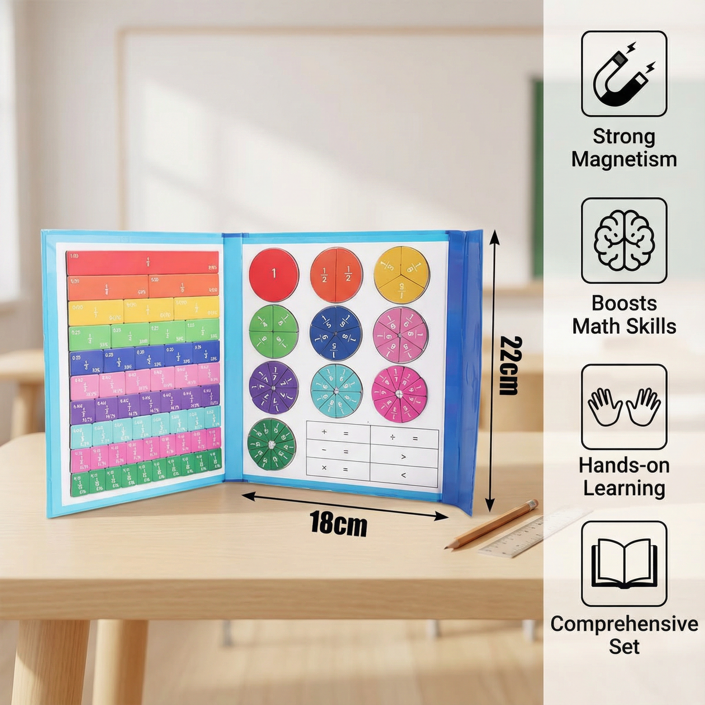 Montessori Kids Fraction Magnet Learning Toy