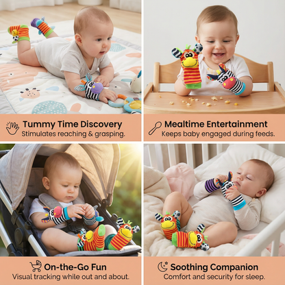 Sensory Baby Plush Socks and Bracelet