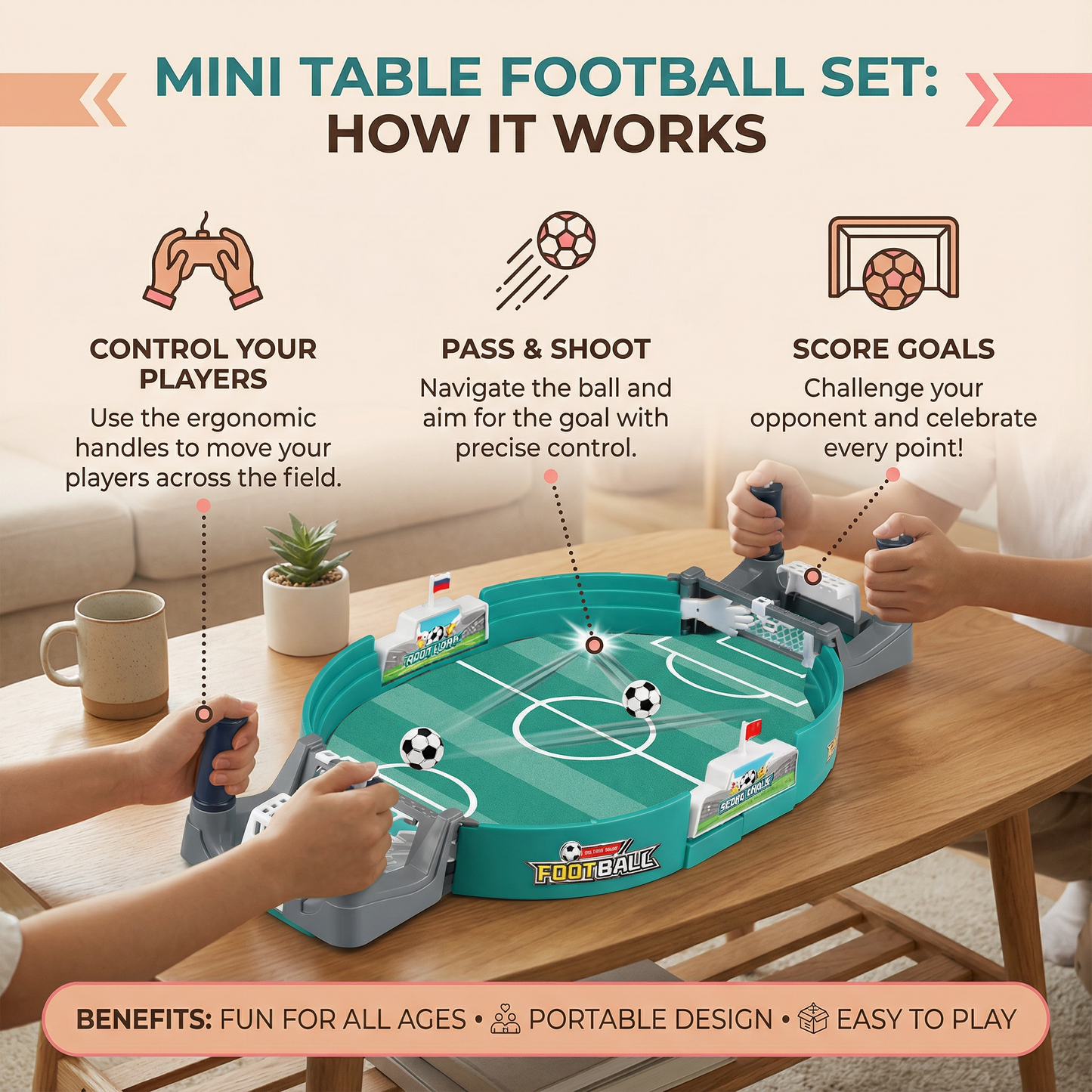 Mini Table Football Set