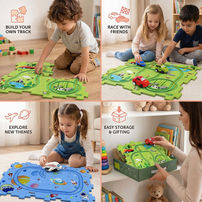 Puzzle Track Building Block Race
