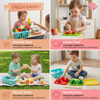 Fruit & Vegetable Cutting Play Set