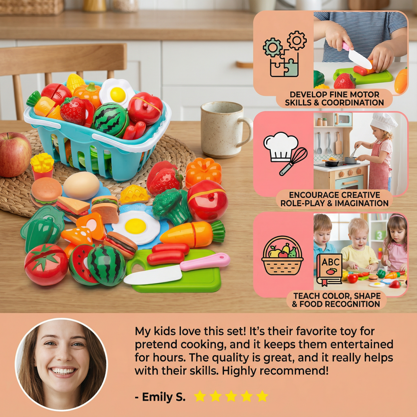 Fruit & Vegetable Cutting Play Set