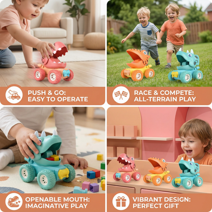 PUSH & DRIVE DINO MONSTERTRUCKS