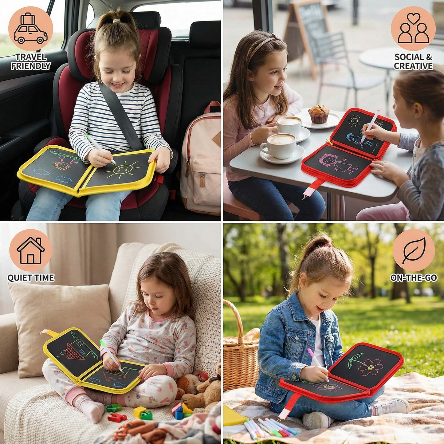 Portable Reusable Drawing Book for Children