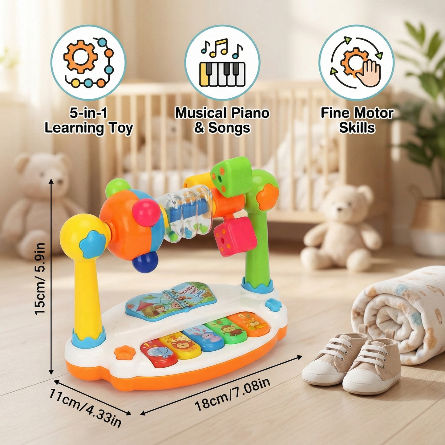 Musical 5-in-1 Learning Toy for Babies
