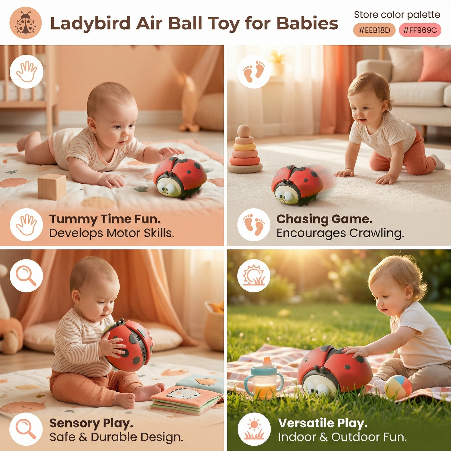 Ladybird Air Ball Toy for Babies