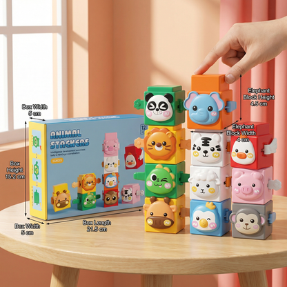 Educational Montessori Animal Stacking Building Toy Set