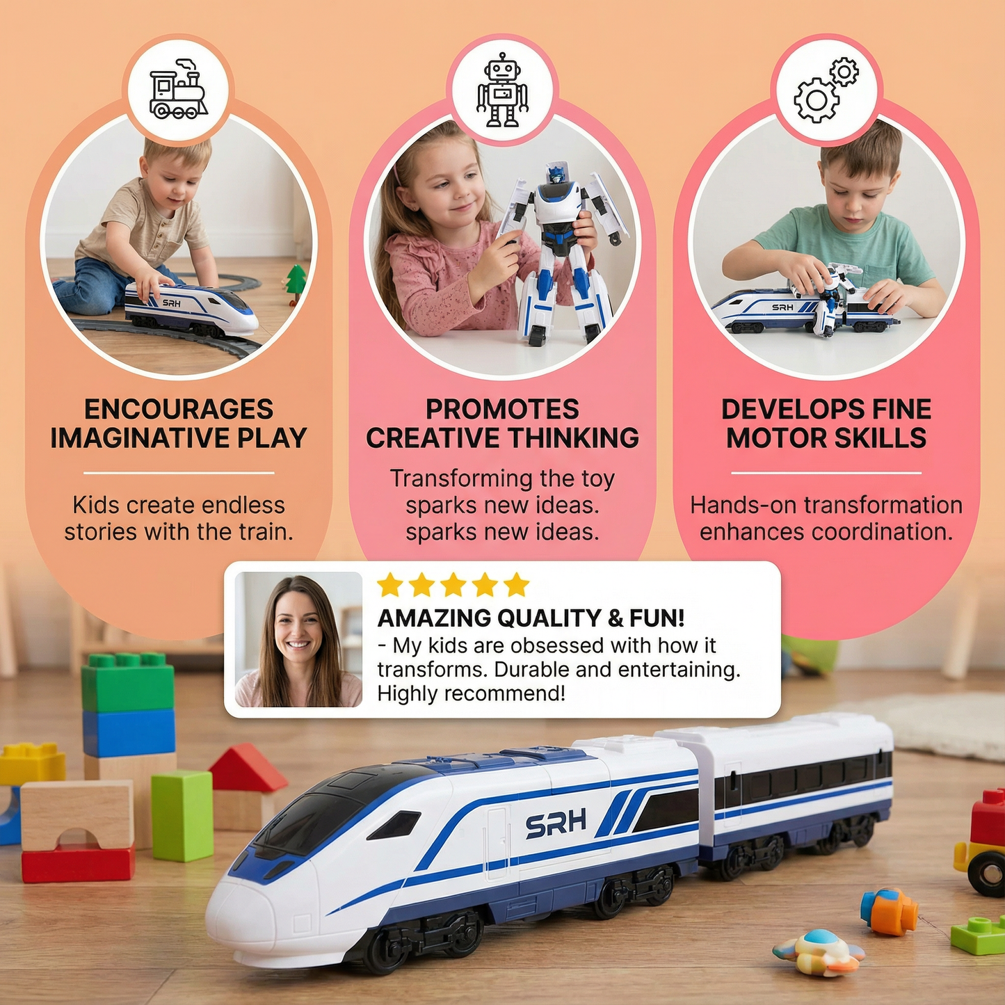 Transforming Robot Train Toy