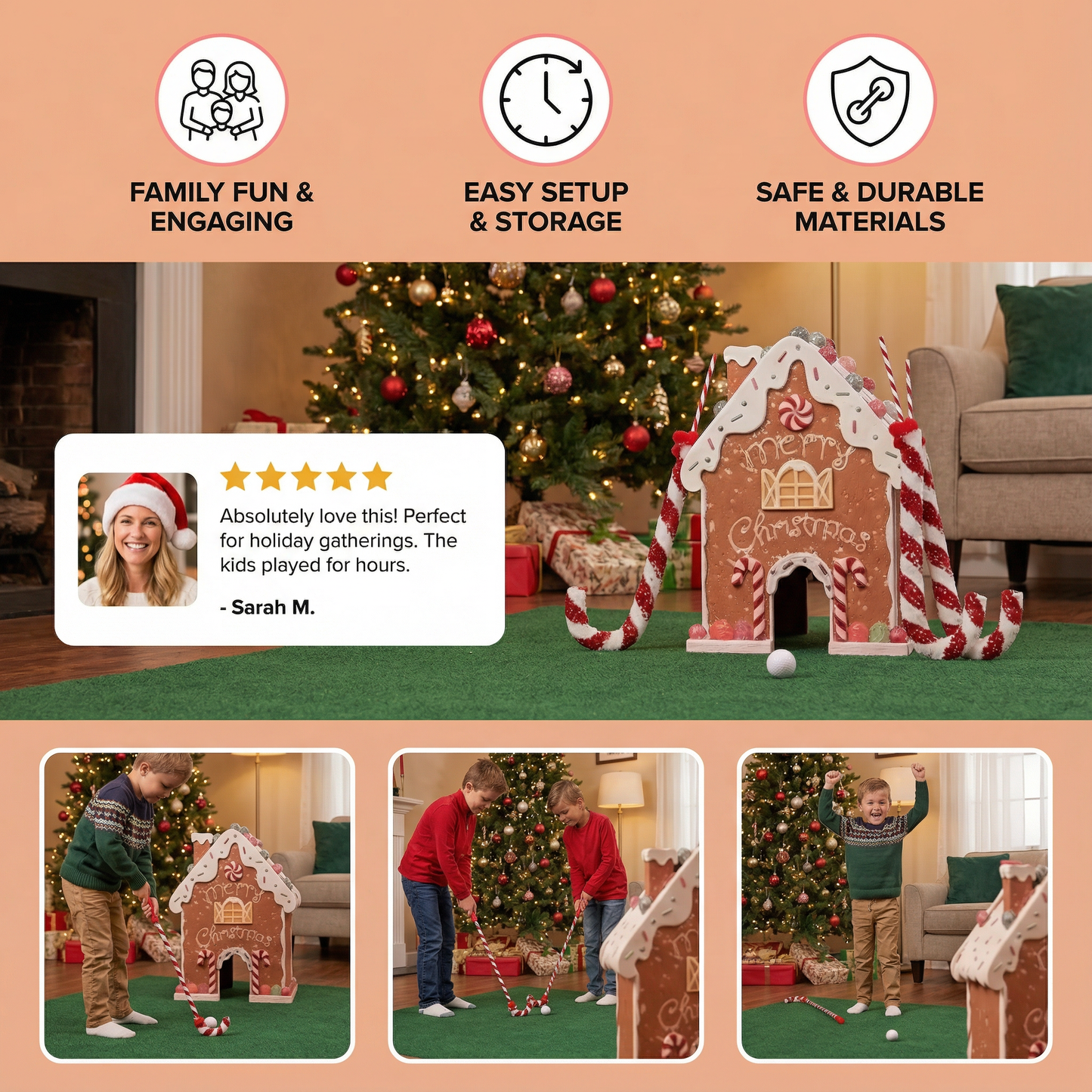 Gingerbread Golf Christmas Toy