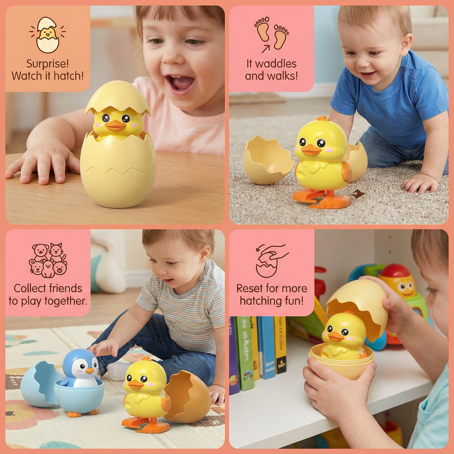 Surprise Egg Hatching Animal Kids Toy