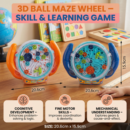 3D Ball Maze Wheel – Skill and Learning Game