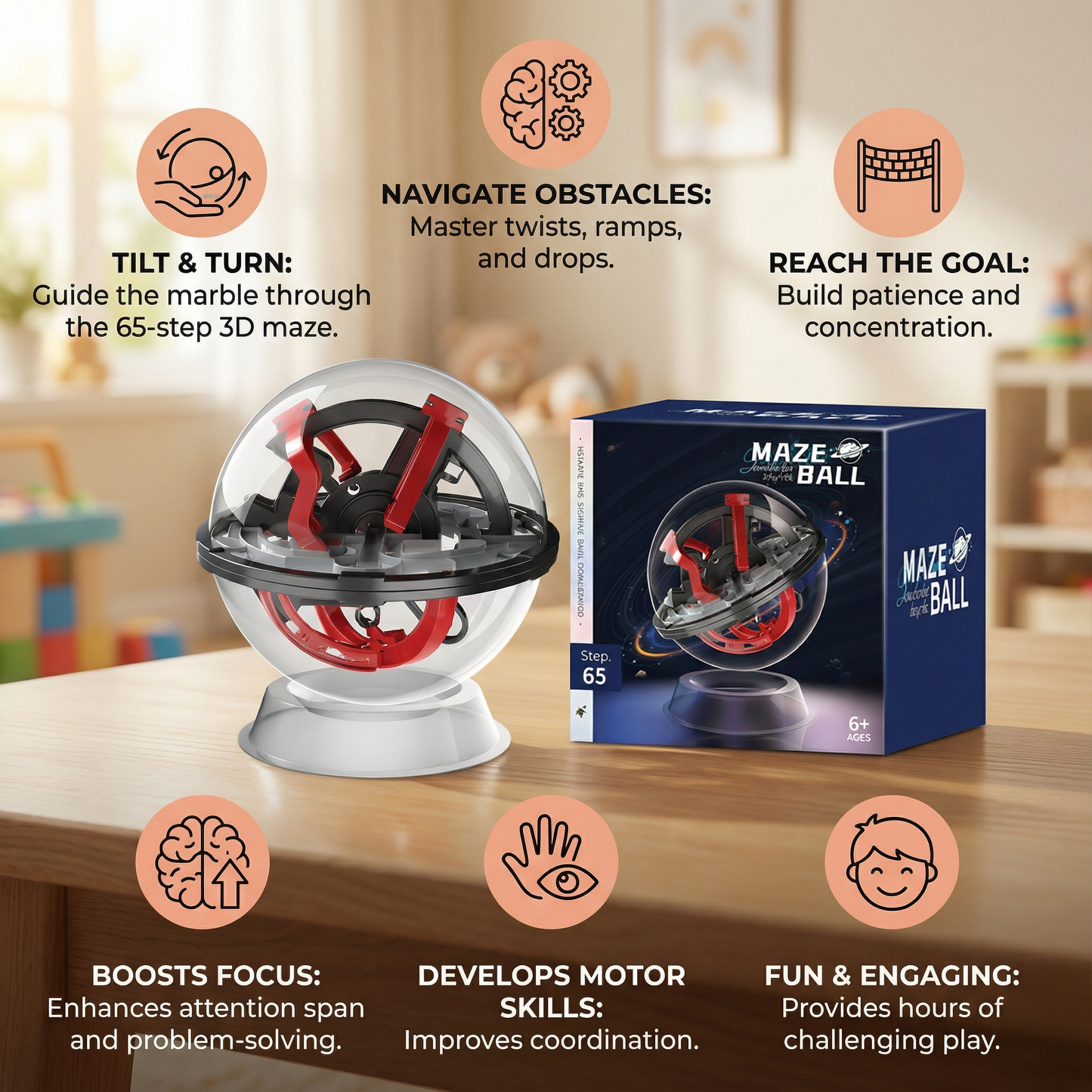 3D Maze Ball Toy