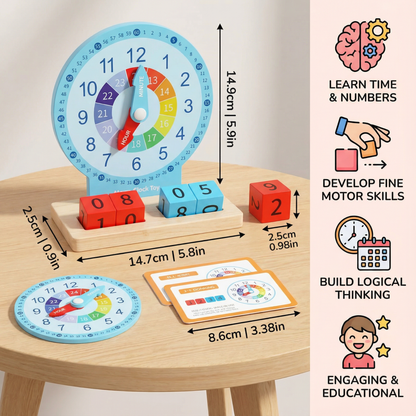 Educational Montessori Clock & Time Learning Toy