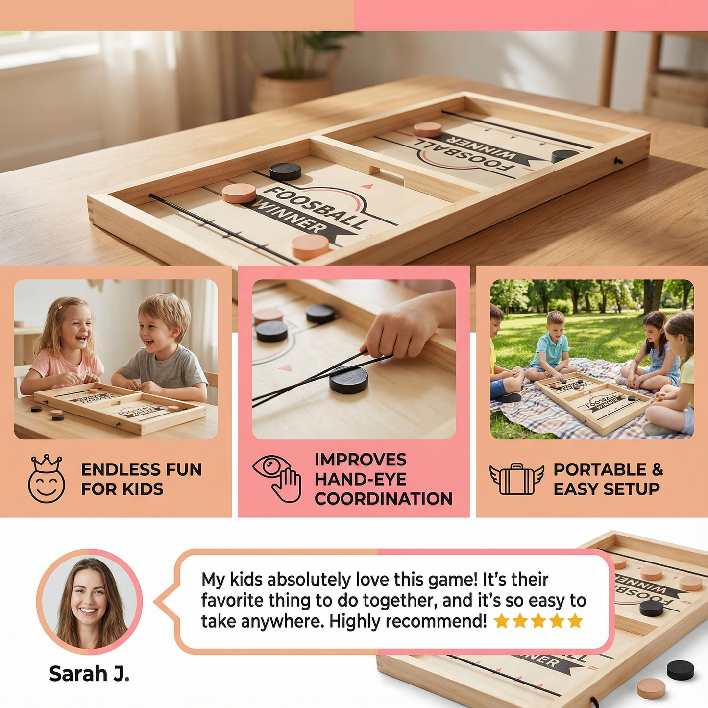 Wooden Sling Shot Chess board game